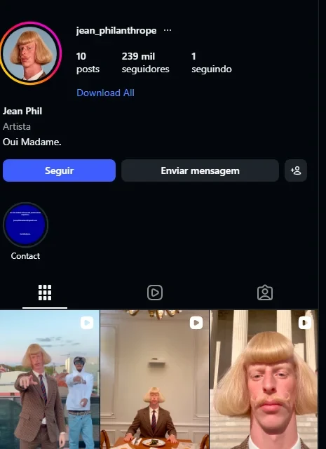 Perfil de personagem de IA
