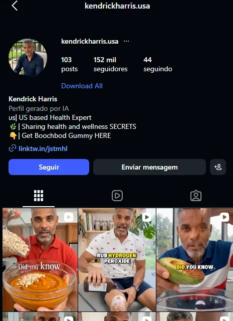 Perfil de personagem de IA