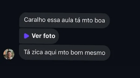 Mensagem de aluno