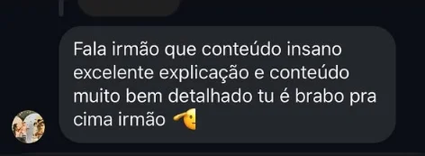 Mensagem de aluno