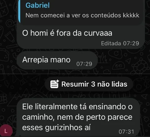 Mensagens de alunos