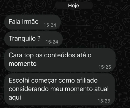 Mensagens de aluno